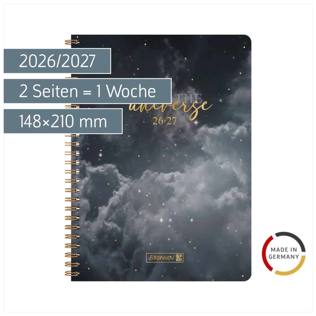 Schülerkalender Style 2026/2027 „Clouds“ | A5, Kunststoff