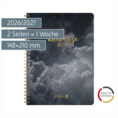 Schülerkalender Style 2026/2027 „Clouds“ | A5, Kunststoff