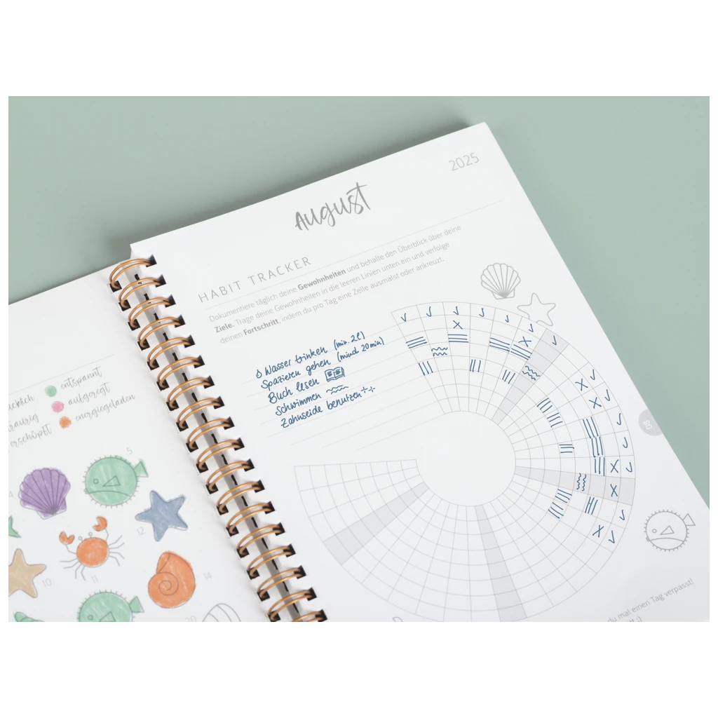 Schülerkalender Style 2025/2026 „Monstera“ | A5, Kunststoff
