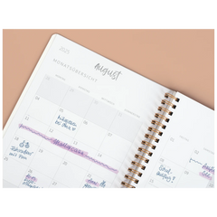 Schülerkalender Style 2025/2026 „Monstera“ | A5, Kunststoff