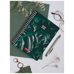 Schülerkalender Style 2025/2026 „Monstera“ | A5, Kunststoff