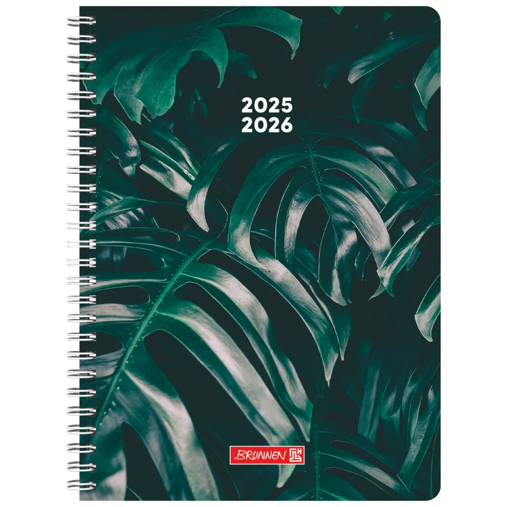 Schülerkalender Style 2025/2026 „Monstera“ | A5, Kunststoff
