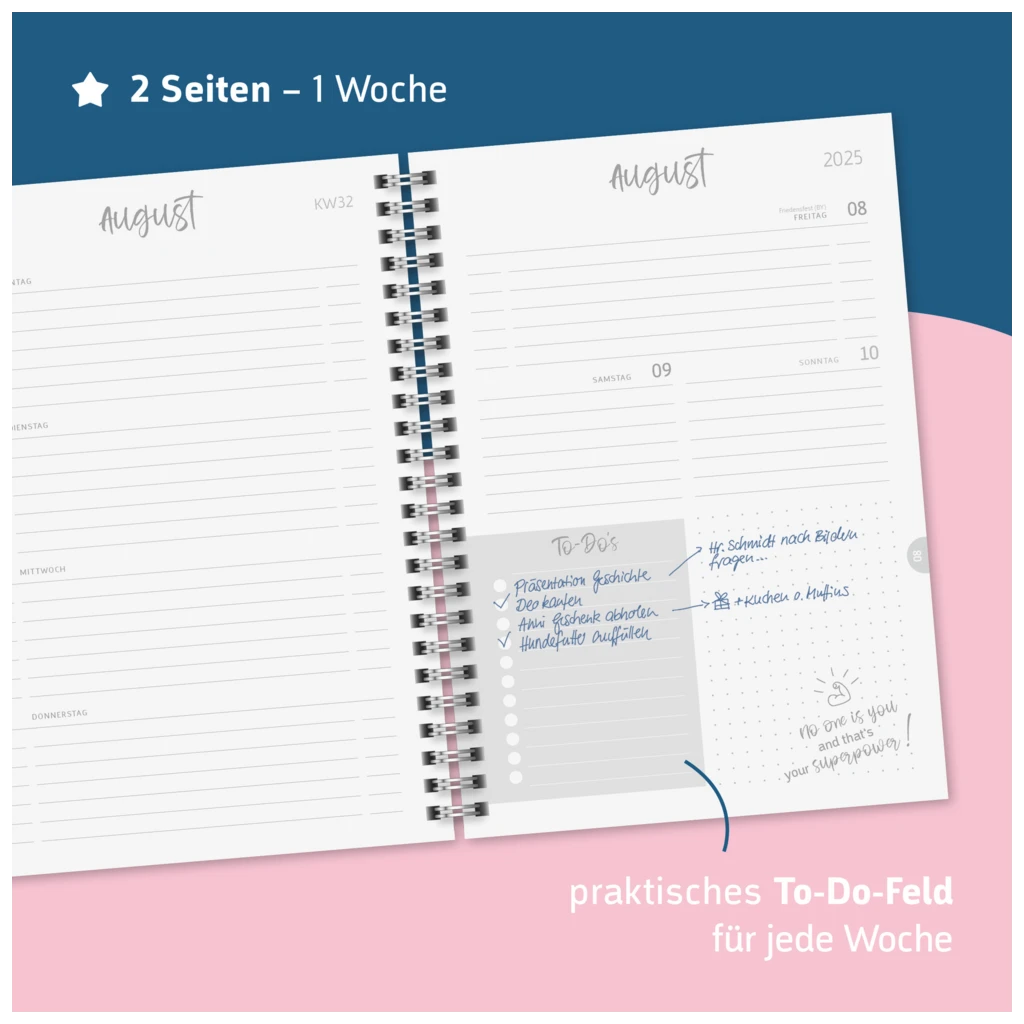 Schülerkalender Style 2025/2026 „Monstera“ | A5, Kunststoff