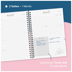 Schülerkalender Style 2025/2026 „Monstera“ | A5, Kunststoff