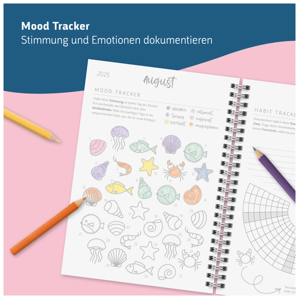 Schülerkalender Style 2025/2026 „Monstera“ | A5, Kunststoff