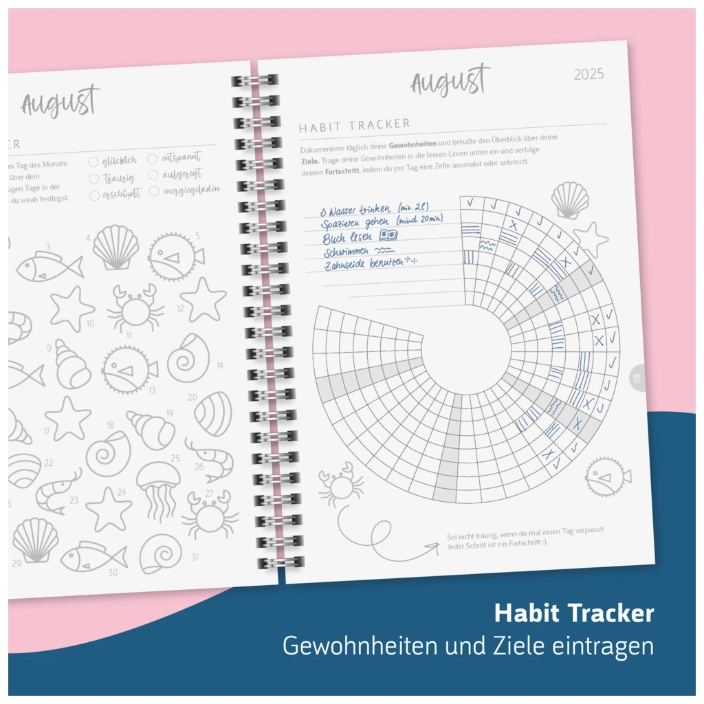 Schülerkalender Style 2025/2026 „Monstera“ | A5, Kunststoff