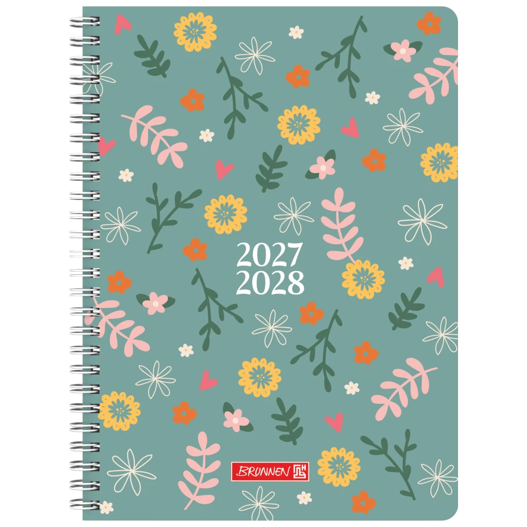 Schülerkalender Style 2027/2028 „Flower World“ | A5, Kunststoff