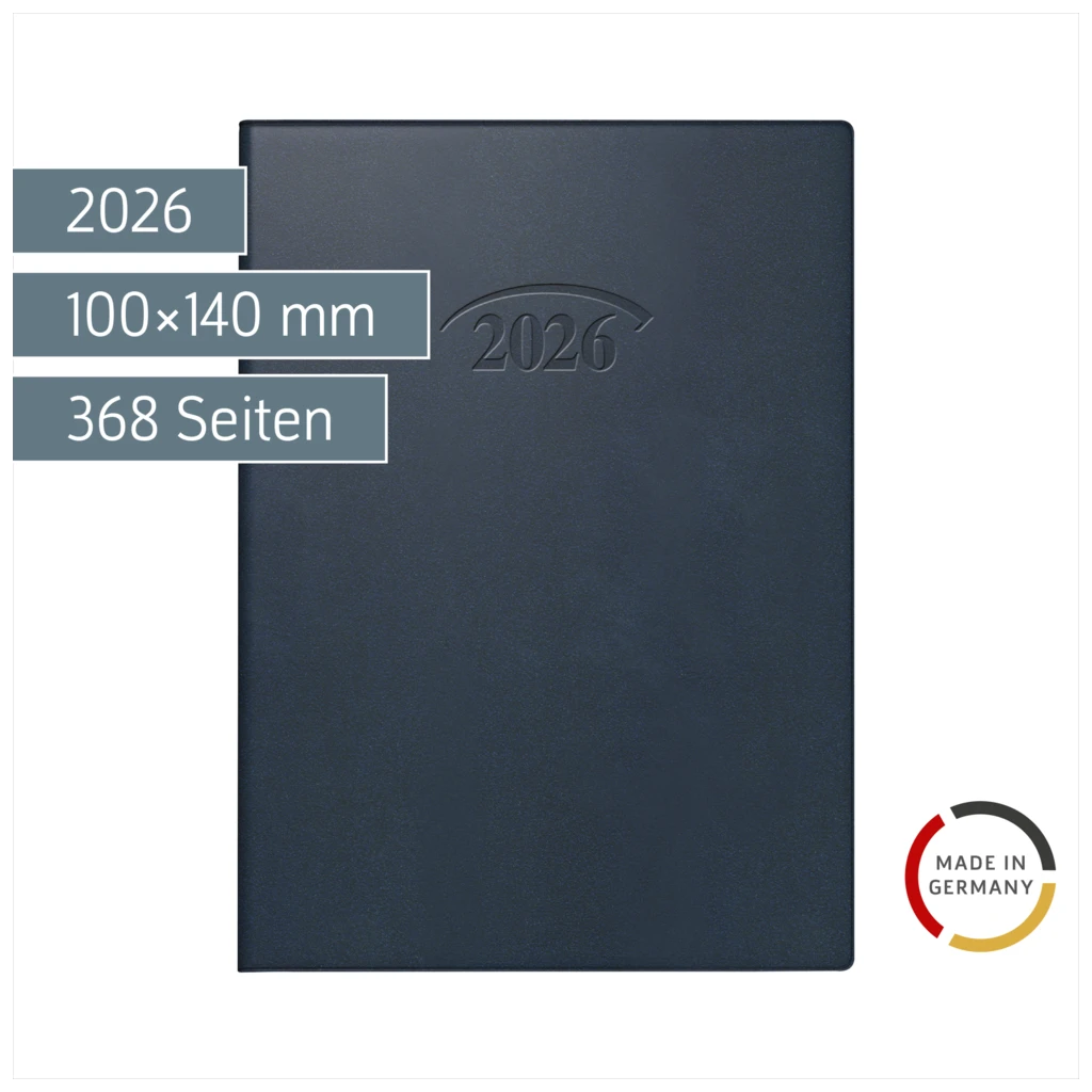Taschenkalender Mod. 736 2026 | A6, Kunststoff, dunkelblau