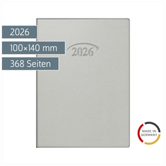 Taschenkalender Mod. 736 2026 | A6, Kunststoff, silber