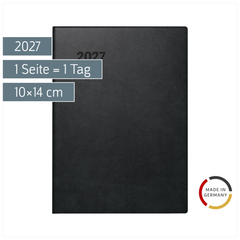 Taschenkalender Mod. 736 2027 | A6, Kunststoff, schwarz