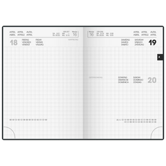 Taschenkalender Mod. 736 90 2026 | A6, Kunststoff, schwarz