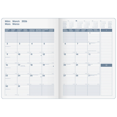 Buchkalender Premium Mod. 739 2026 „SlimLine“ | 170×240 mm, Kunststoff