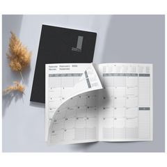 Buchkalender Premium Mod. 739 2026 „SlimLine“ | 170×240 mm, Kunststoff