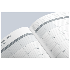 Buchkalender Premium Mod. 739 '26 „SlimLine“ | 170×240 mm, Kunststoff