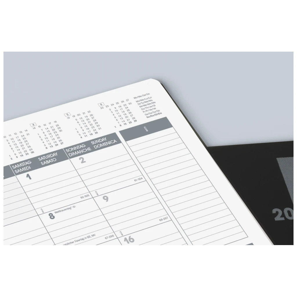 Buchkalender Premium Mod. 739 2026 „SlimLine“ | 170×240 mm, Kunststoff