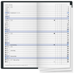 Taschenkalender Mod. 740 2026 | A6, Kunststoff, schwarz