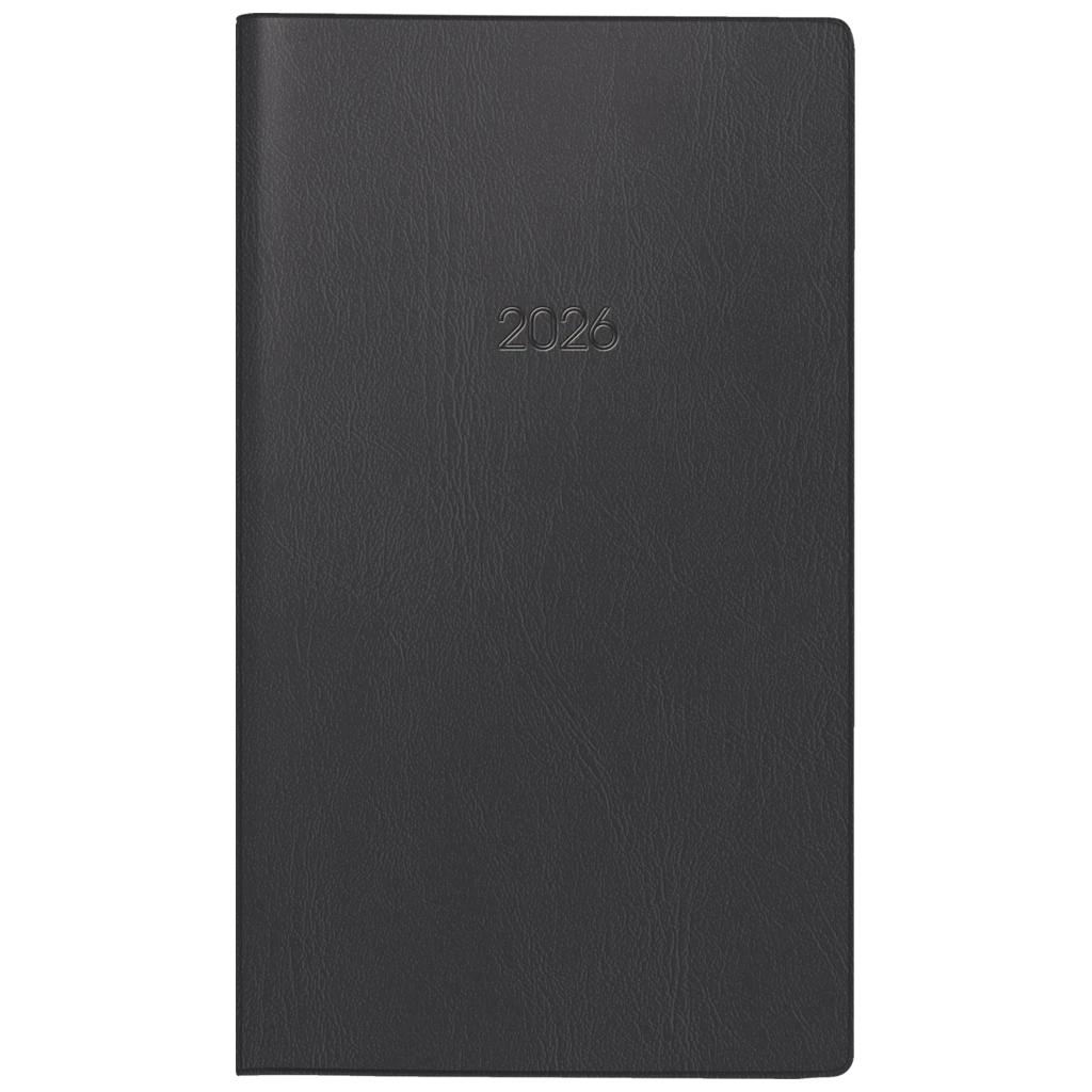 Taschenkalender Mod. 740 2026 | A6, Kunststoff, schwarz