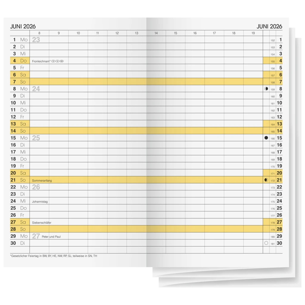 Monats-Ersatzkalendarium Mod. 746 2026 | 87×153 mm