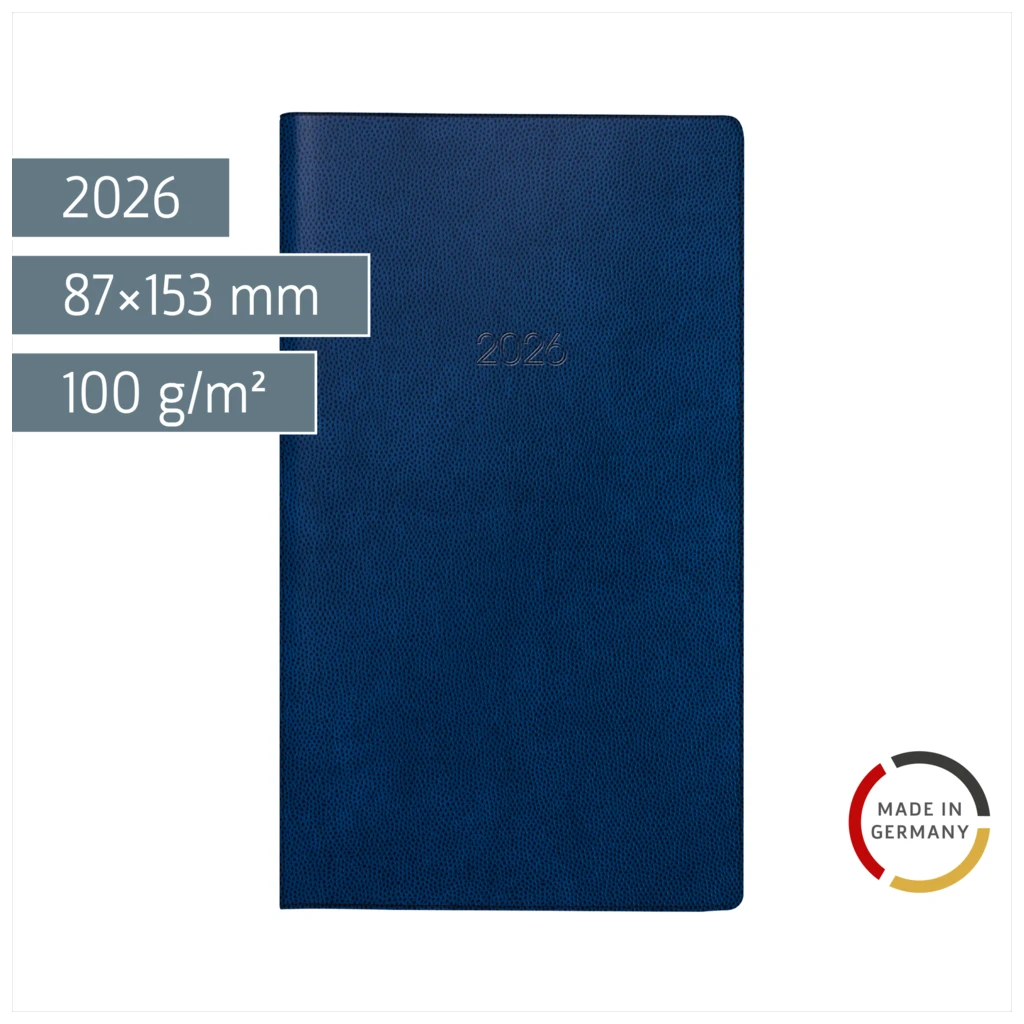 Taschenkalender Mod. 746 2026 | A6, Kunststoff, dunkelblau