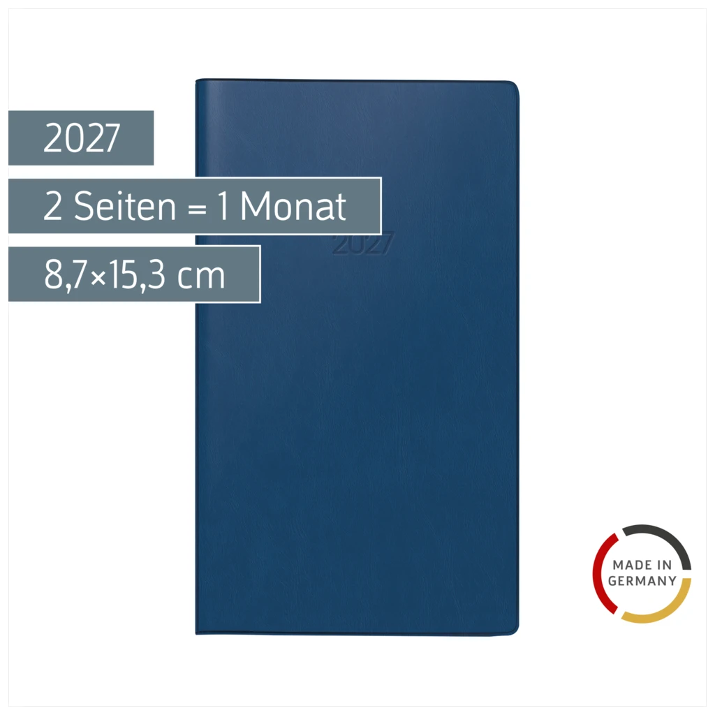 Taschenkalender Mod. 746 2027 | A6, Kunststoff, dunkelblau