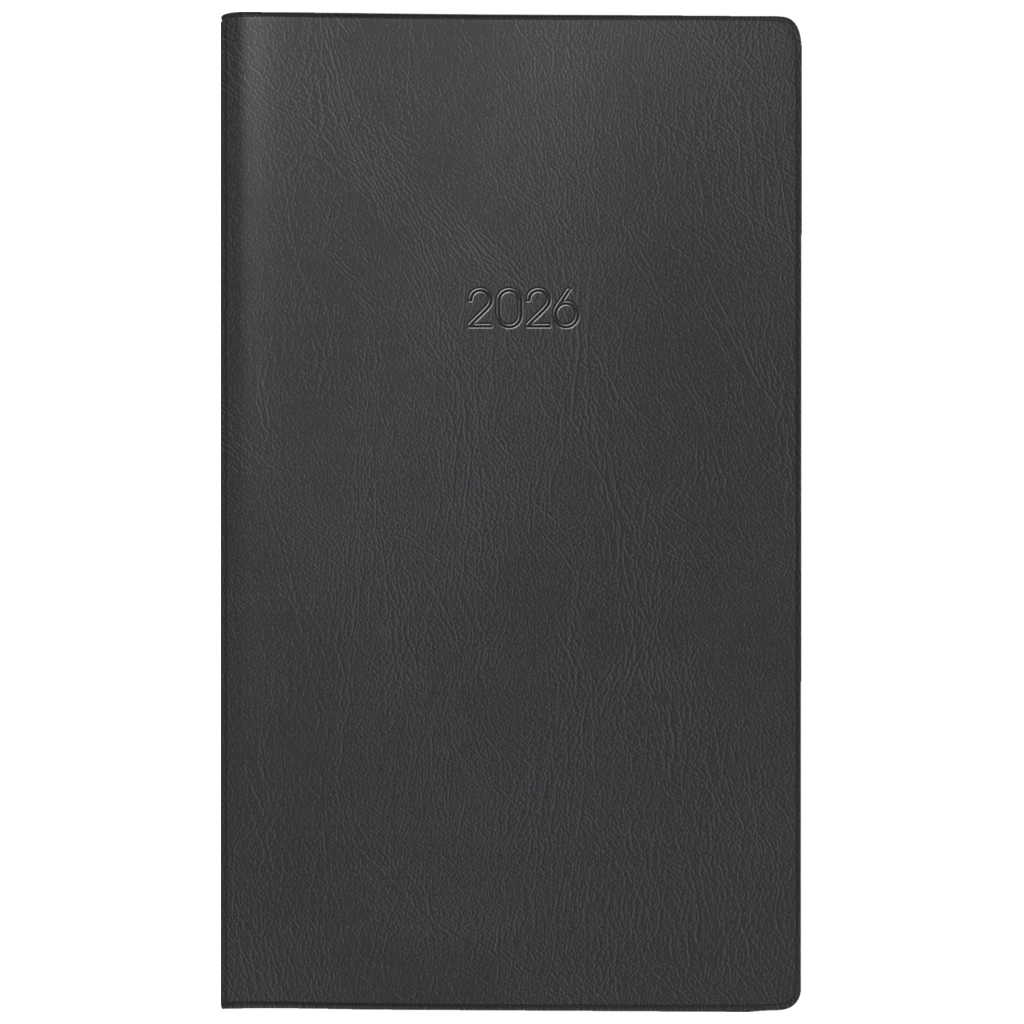 Taschenkalender Mod. 746 2026 | A6, Kunststoff, schwarz