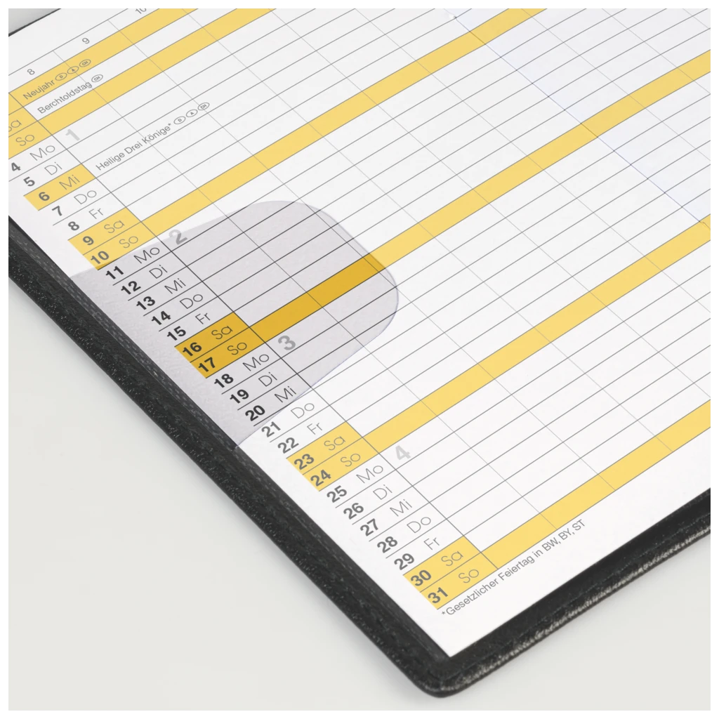 Taschenkalender Mod. 746 2027 | A6, Kunststoff, schwarz