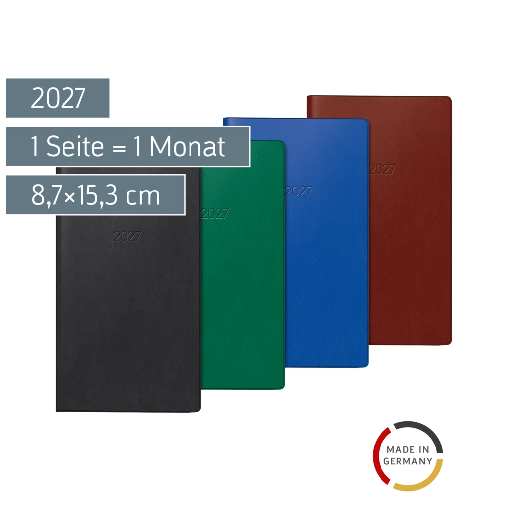 Taschenkalender Mod. 748 2027 | A6, Kunststoff, sortiert
