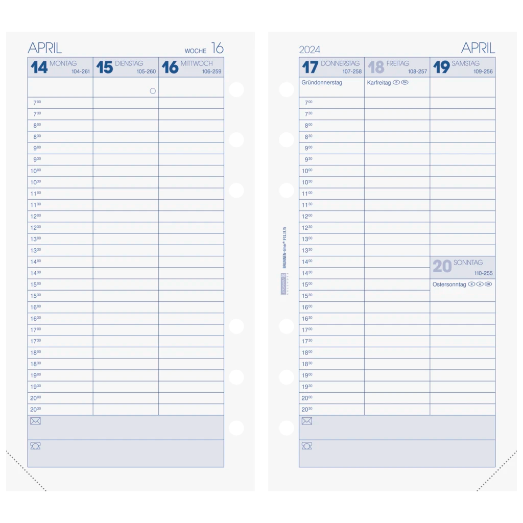 Wochenkalendarium FILIUS '24 | 93×172 mm