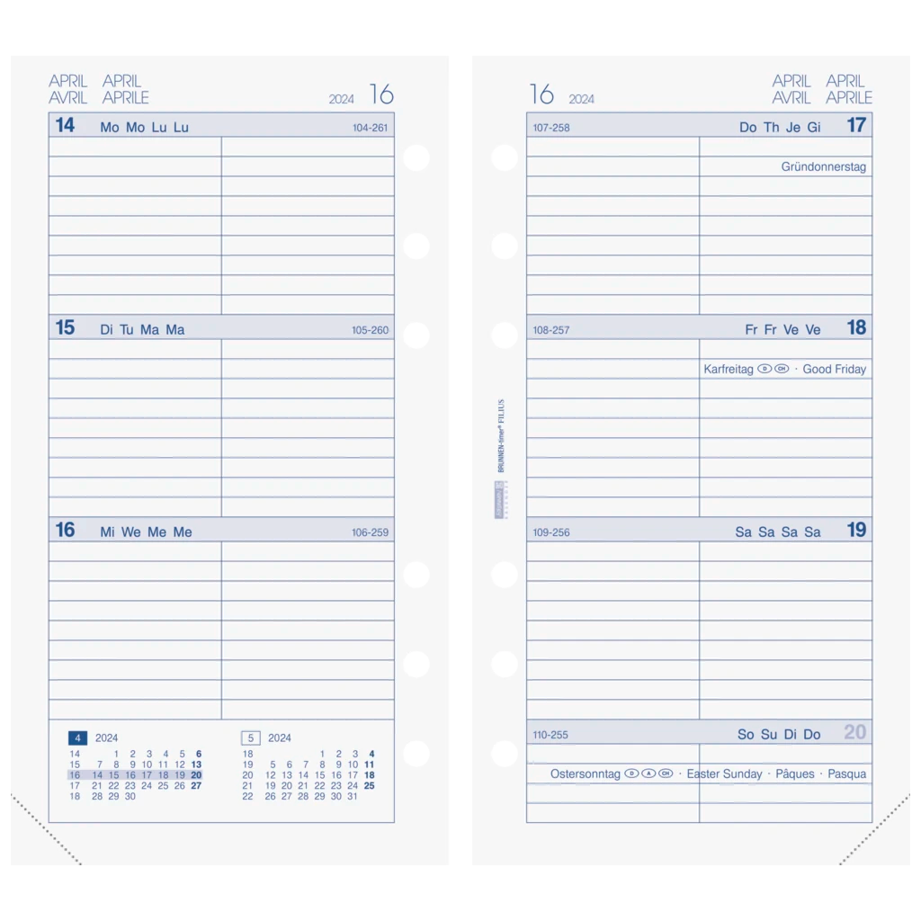 Wochenkalendarium FILIUS '24 | 93×172 mm