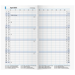 Monats-Ersatzkalendarium Mod. 750 '25 | 87×153 mm, Karton, weiß