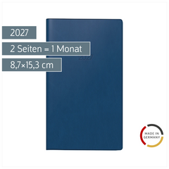 Taschenkalender Mod. 750 2027 | A6, Kunststoff, blau