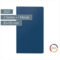 Taschenkalender Mod. 750 2027 | A6, Kunststoff, blau