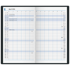 Taschenkalender Mod. 750 2026 | A6, Kunstleder, bordeaux