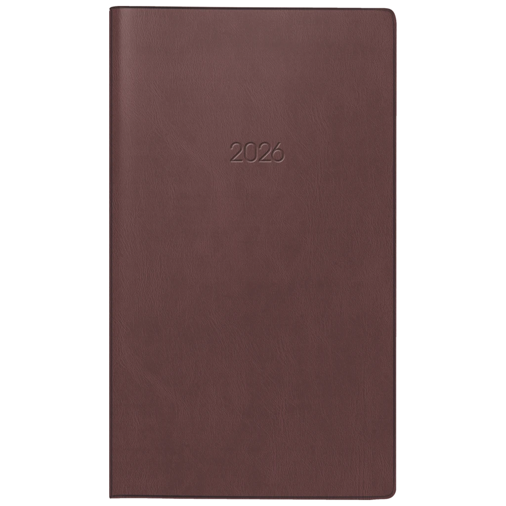 Taschenkalender Mod. 750 2026 | A6, Kunstleder, bordeaux