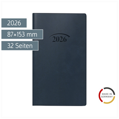 Taschenkalender Mod. 751 2026 | A6, Kunststoff, dunkelblau