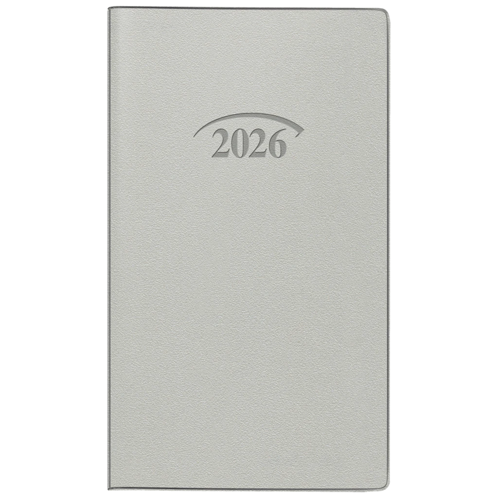 Taschenkalender Mod. 751 2026 | A6, Kunststoff, silber