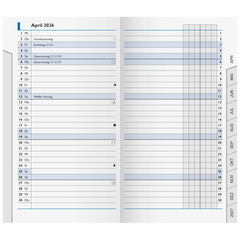 Monats-Ersatzkalendarium Mod. 753 2026 | 87×153 mm, Karton, weiß