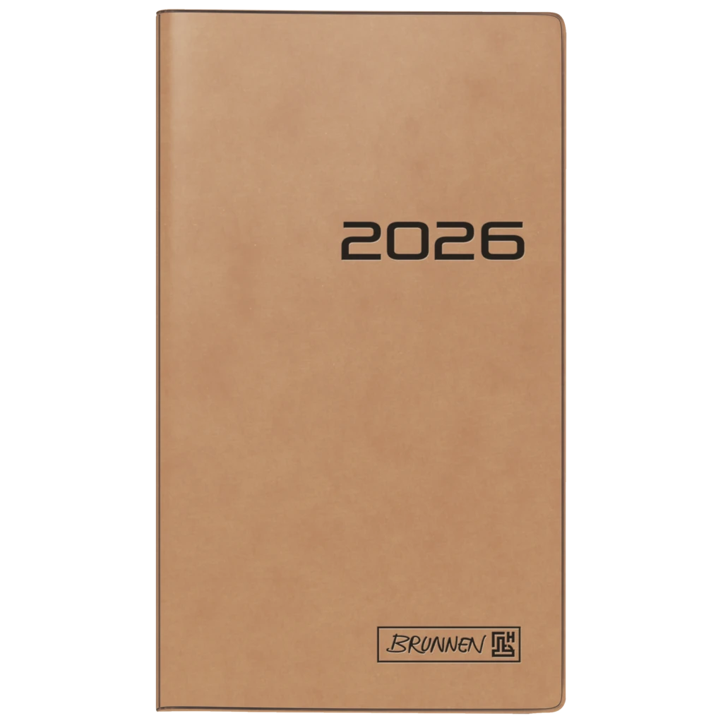 Taschenkalender Mod. 753 2026 | A6, Karton, braun