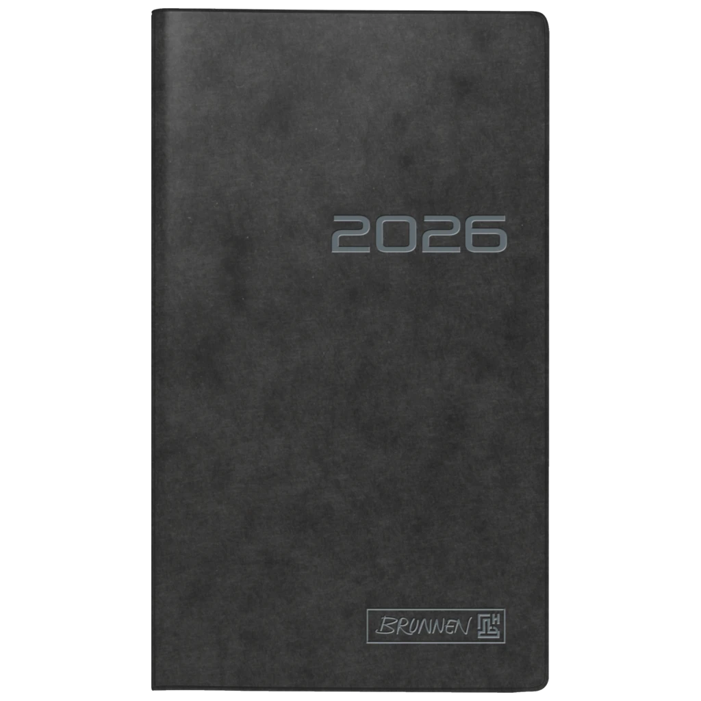 Taschenkalender Mod. 753 2026 | A6, Karton, schwarz