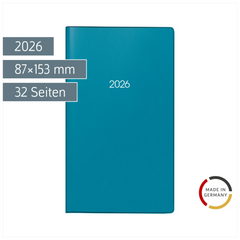 Taschenkalender Mod. 753 2026 | A6, Kunststoff, petrol