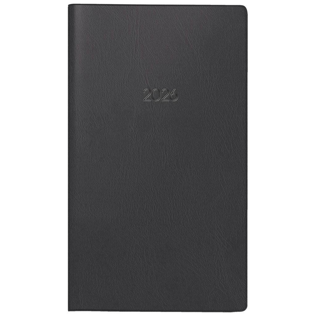 Taschenkalender Mod. 753 2026 | A6, Kunststoff, schwarz