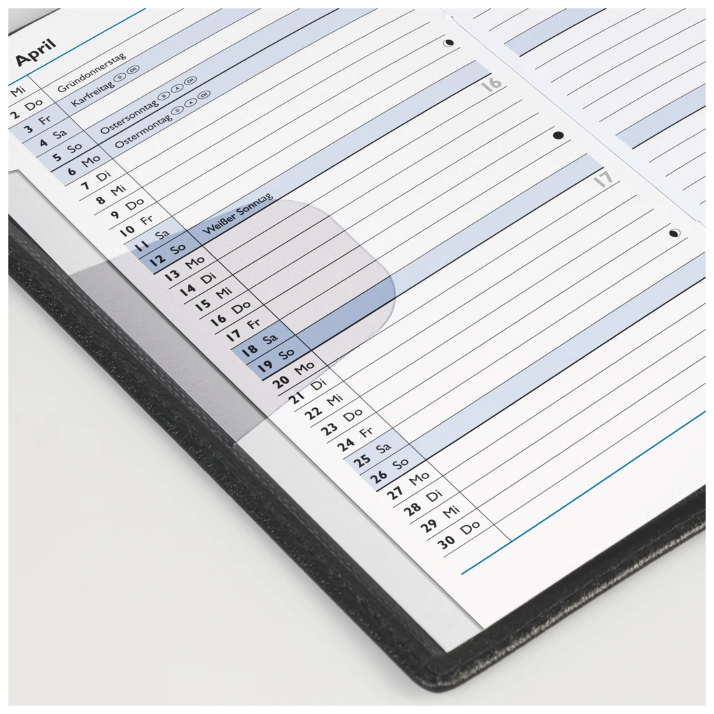 Taschenkalender Mod. 753 2027 | A6, Kunststoff, schwarz