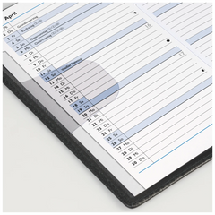 Taschenkalender Mod. 753 2027 | A6, Leder, schwarz