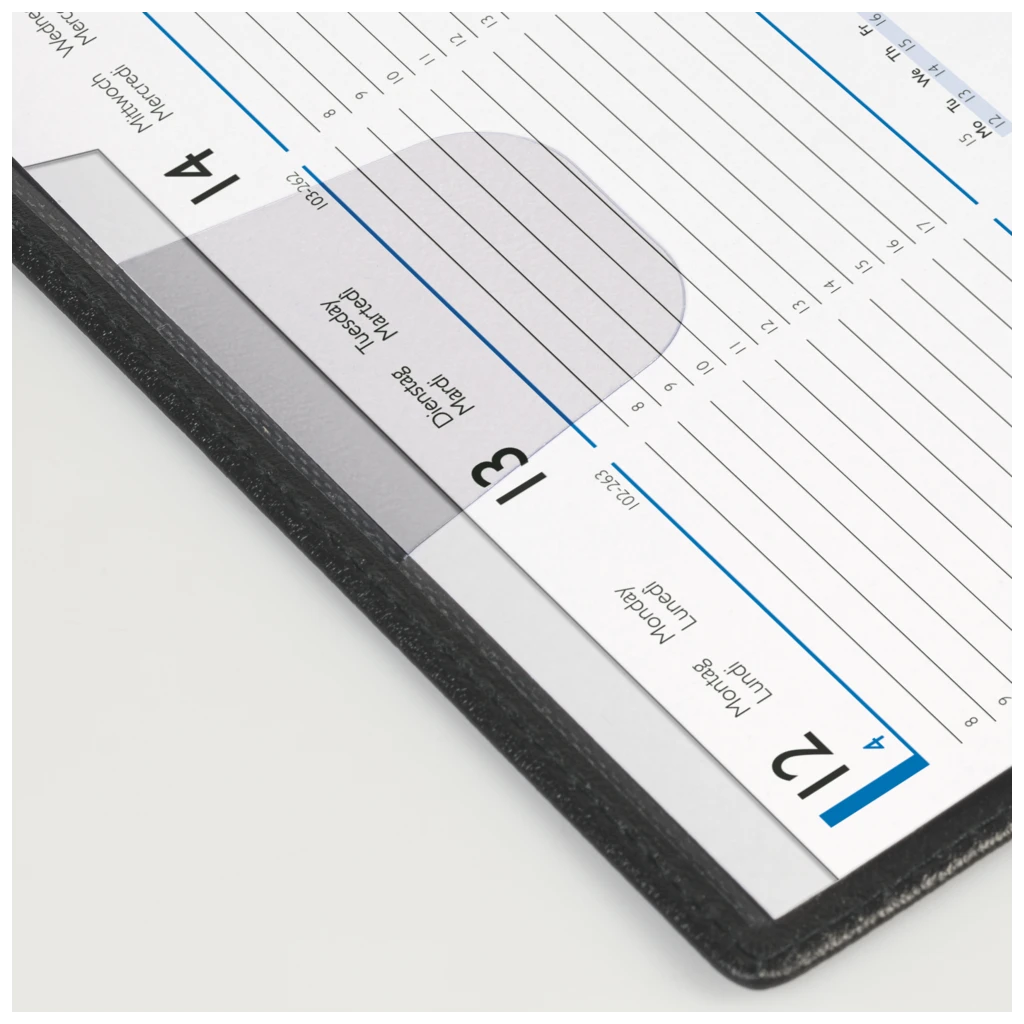 Taschenkalender Mod. 755 2027 | A6 quer, Kunstleder, blau