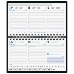 Taschenkalender Mod. 755 '25 | A6 quer, Leder, schwarz