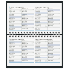 Taschenkalender Mod. 755 2027 | A6 quer, Leder, schwarz