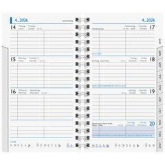 Wochen-Ersatzkalendarium Mod. 756 2026 | 87×153 mm, Karton, weiß