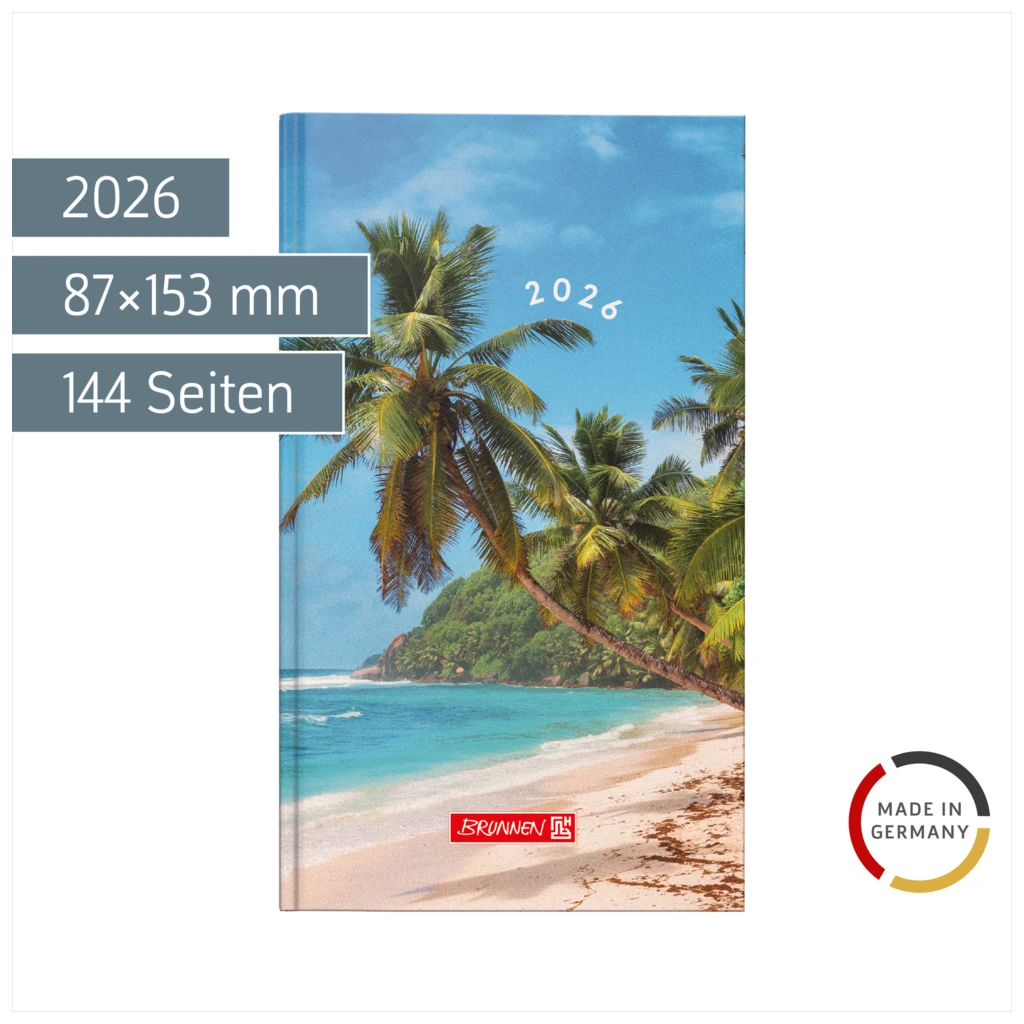 Taschenkalender Mod. 756 2026 „Beach“ | A6, Papier