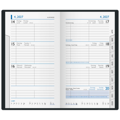 Taschenkalender Mod. 756 2027 | A6, Kunststoff, schwarz
