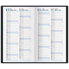Taschenkalender Mod. 756 2027 | A6, Kunststoff, schwarz